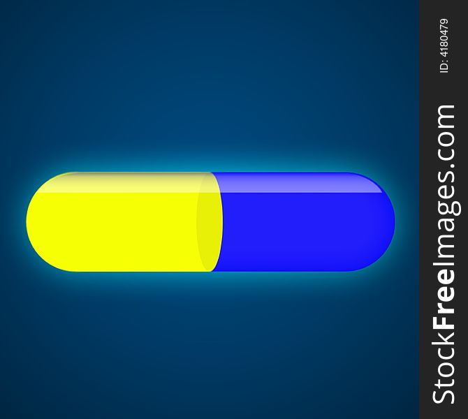 Pill isolated on dark background. Pill isolated on dark background.