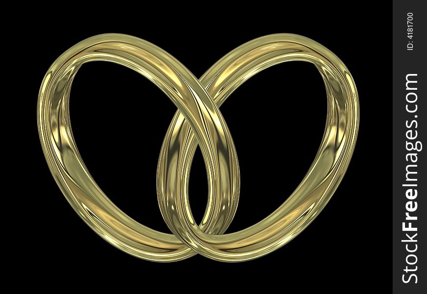 Illustration of gold rings linked with each other