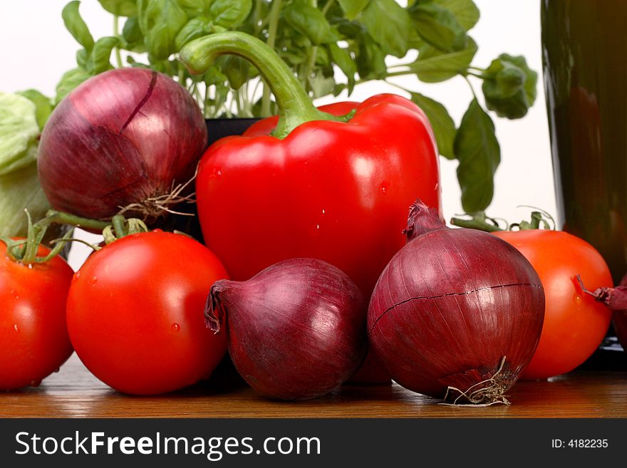 Paprika, tomato, salad, ingredient, fresh. Paprika, tomato, salad, ingredient, fresh