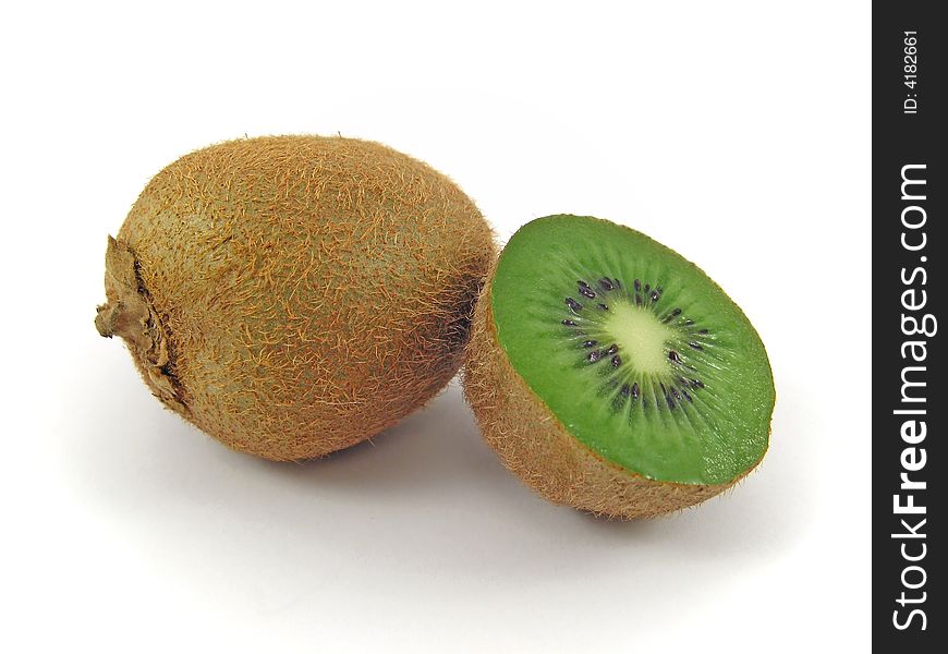 Kiwi exotic tropical fruit isolated on white background