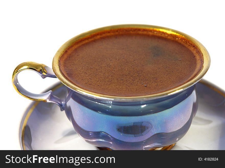 Isolated cup of black  coffee