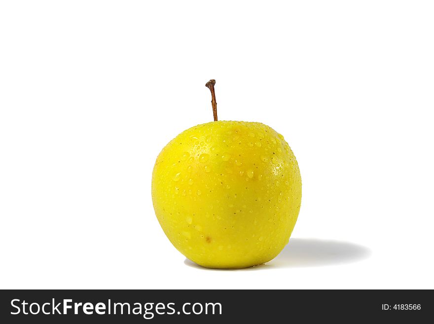 Freshness yellow apple.  isolated object