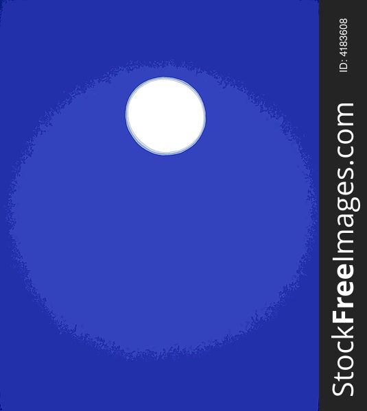 Illustration of a full moon in a midnight blue sky. Illustration of a full moon in a midnight blue sky.