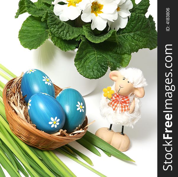 Easter detail with Easter eggs or spring motive. Easter detail with Easter eggs or spring motive.