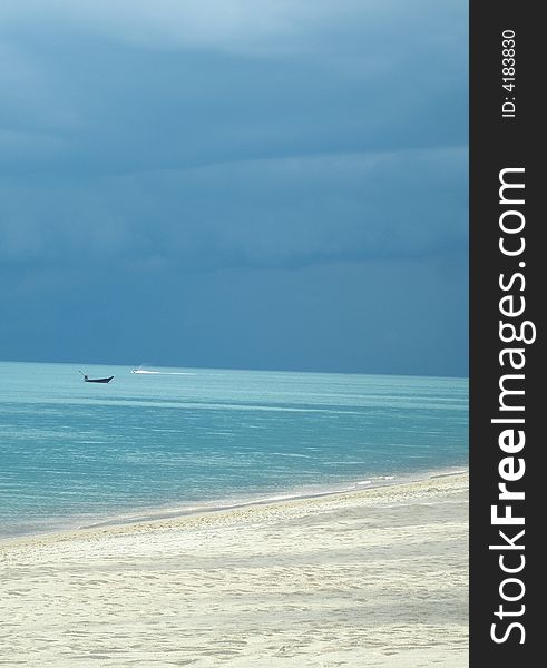 Lamai Beach, Koh Samui, Thailand - an approaching storm. Lamai Beach, Koh Samui, Thailand - an approaching storm