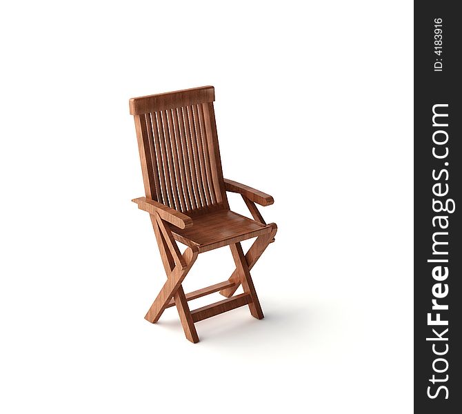 Isolated Wood Chair