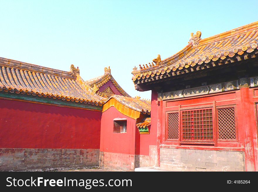 One of the pavilions of Forbidden city palace in Beijing. One of the pavilions of Forbidden city palace in Beijing