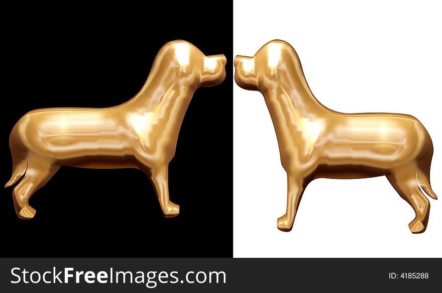 3D Golden Retriever