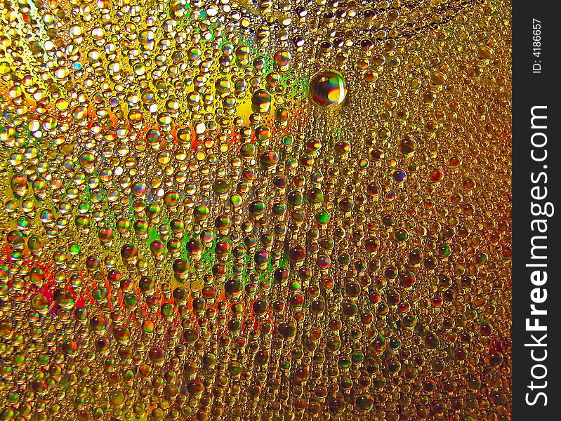 Water drops on a CD. Water drops on a CD