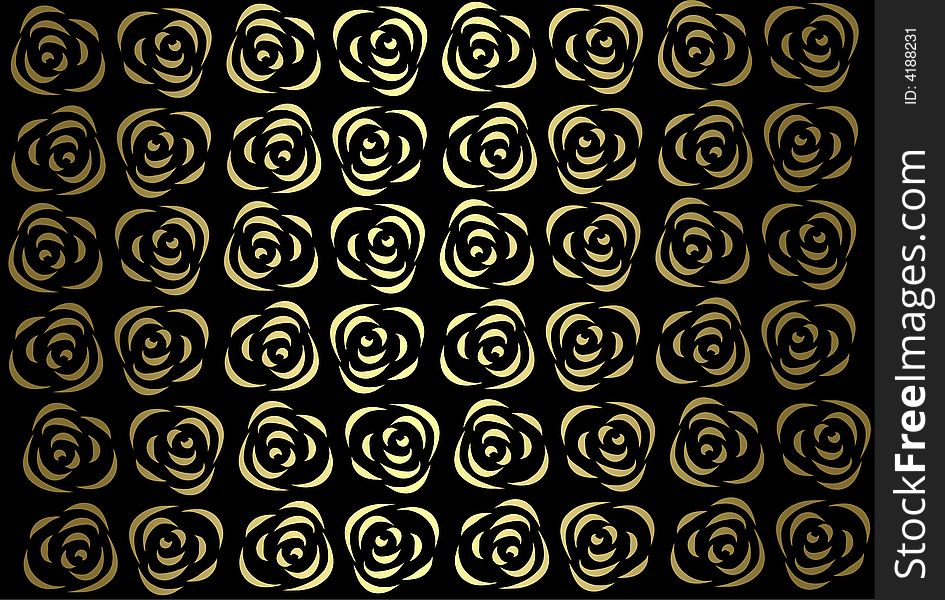 Rose gold pattern on black background. Rose gold pattern on black background