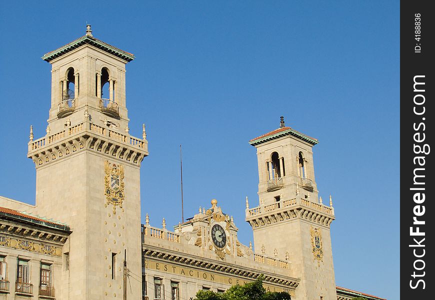 Towers and Clock of the Havana Central Train Station