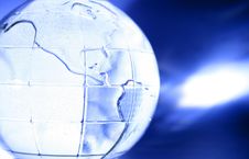 Blue Glass Globe Royalty Free Stock Photo Blue Glass Globe Royalty Free Stock Photo