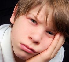 Boy Feeling The Blues Stock Photos Boy Feeling The Blues Stock Photos