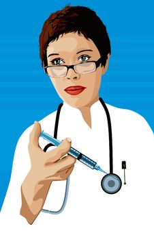 Doctor With A Syringe Royalty Free Stock Photos Doctor With A Syringe Royalty Free Stock Photos