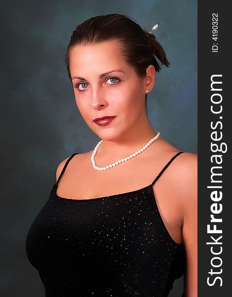 Stunning Woman In Pearls