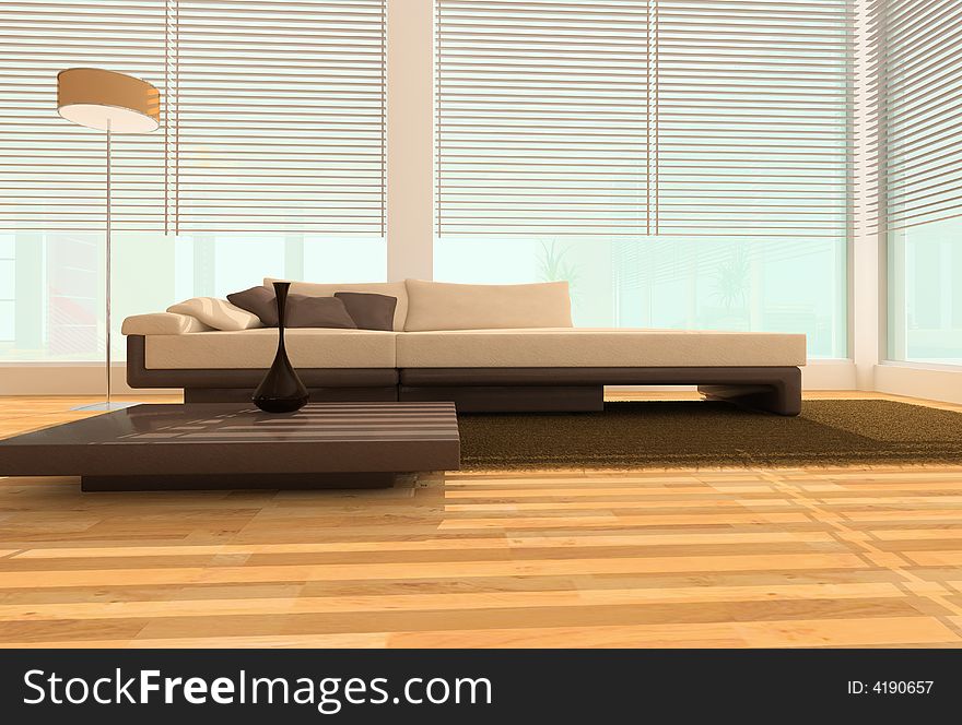 Interior of a room of rest at office with a soft zone. Interior of a room of rest at office with a soft zone