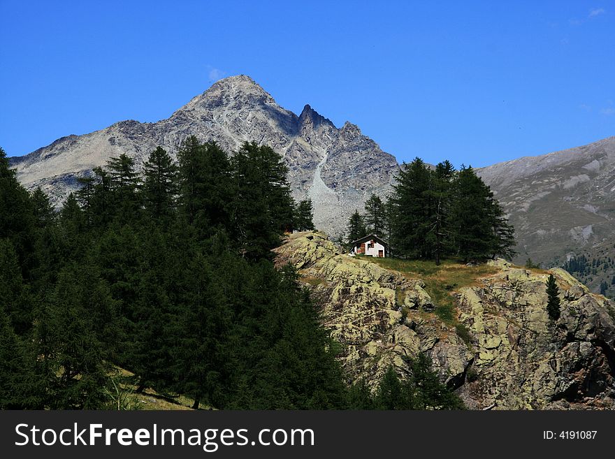 Chalet and wood in Queiras France