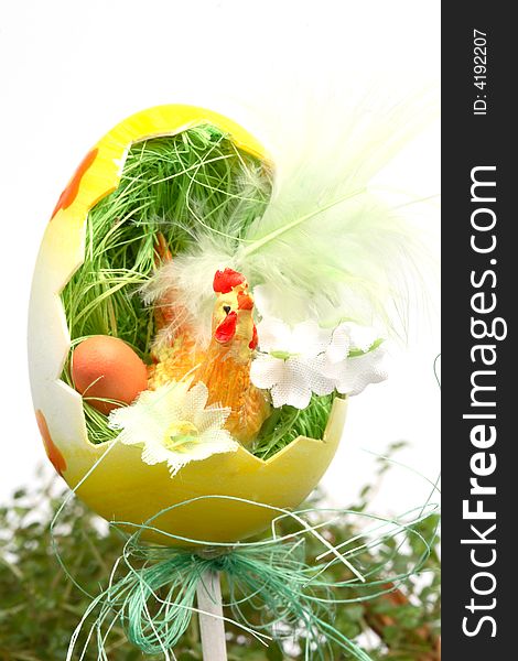 Easter decoration- egg with cock