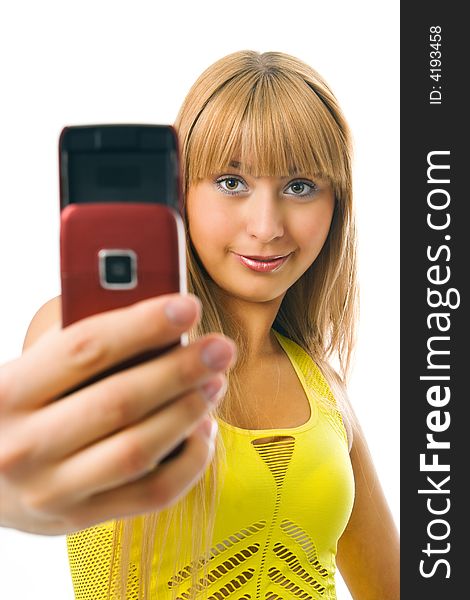 Woman Photograph With Cellphone