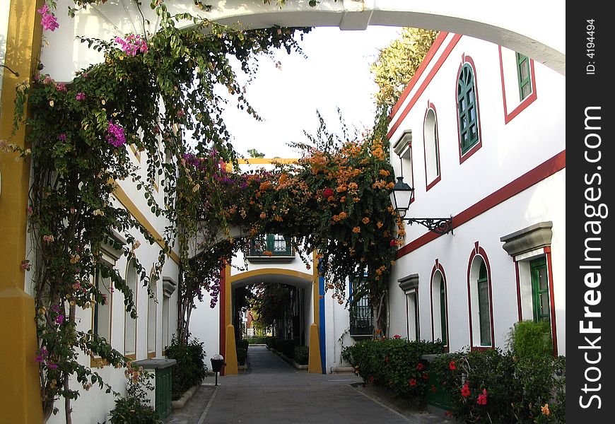 Street in Puerto de Mogan, Gran Canaria