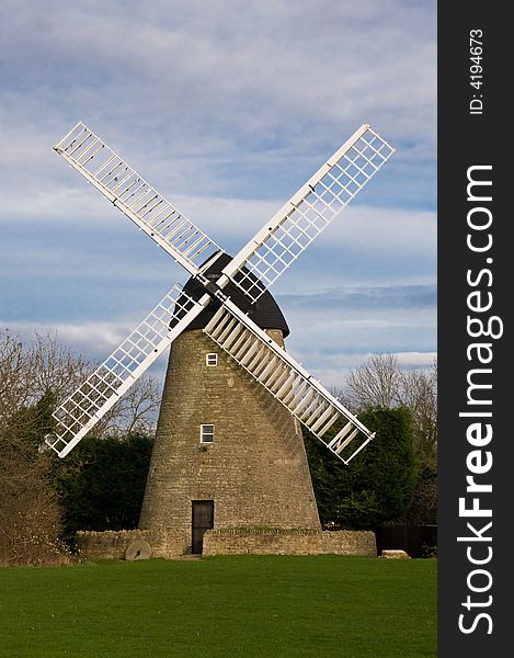 Stone milling windmill - ecological agriculture and food processing. Stone milling windmill - ecological agriculture and food processing