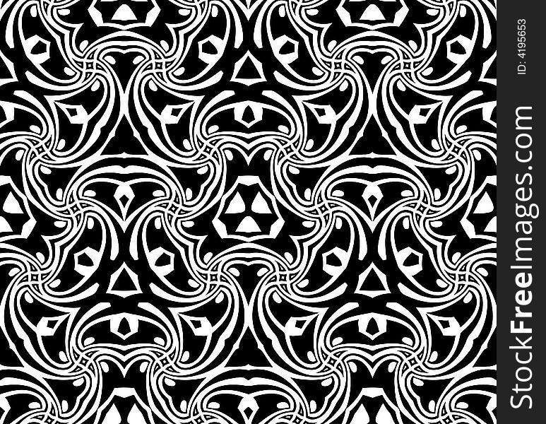 Abstract seamless black-and-white pattern - graphic illustration. Abstract seamless black-and-white pattern - graphic illustration