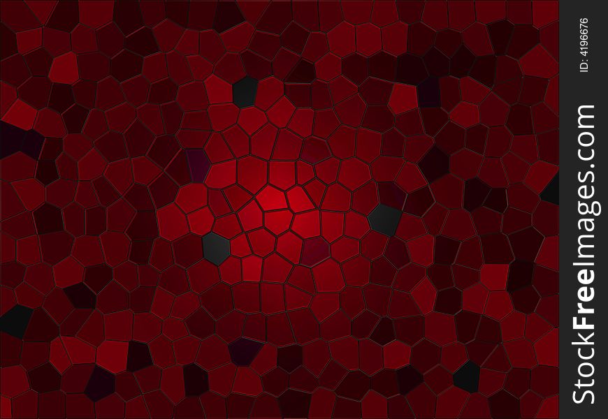 Texture of mosaic red color