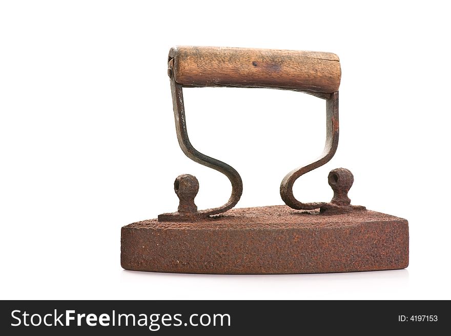 Antique very rusty flat iron