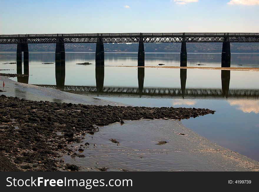 A bridge crossing over river