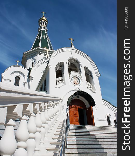 Church of St. Alexander Nevsky on sunny day