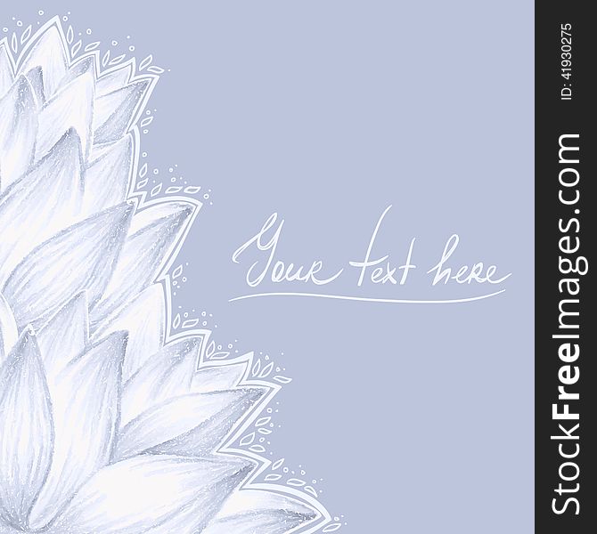 Blue lotus blank design