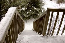 Winter Stairs Royalty Free Stock Photo Winter Stairs Royalty Free Stock Photo