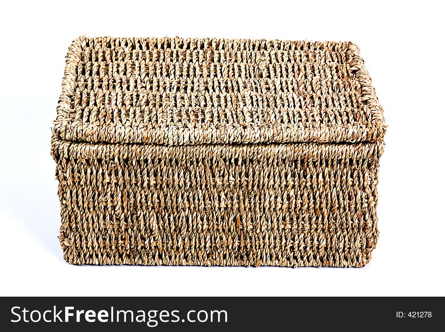 A wicker box - closed