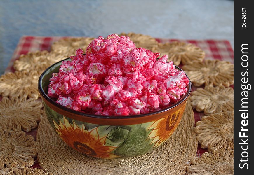 Pink popcorn