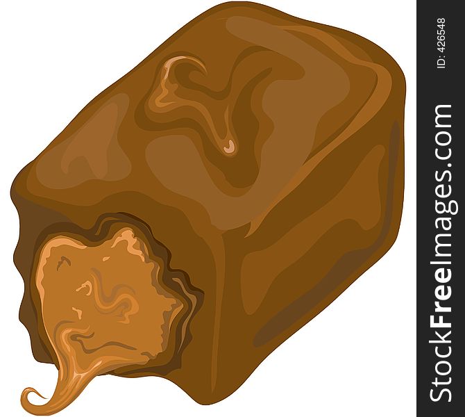 Illustration of a chocolate candy. Illustration of a chocolate candy.