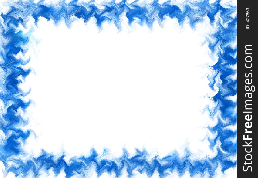 A blue water effect frame. Suitable for text or surrounding a bright summery photograph. A blue water effect frame. Suitable for text or surrounding a bright summery photograph.