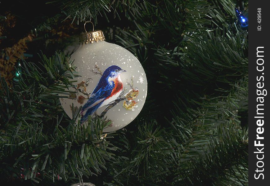 Christmas ornament hanging on the tree. Christmas ornament hanging on the tree