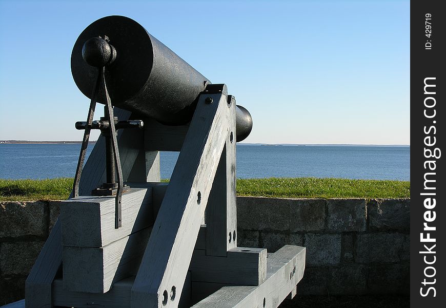 Cannon standing guard.