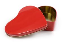 Open Heart-shaped Gift Box Stock Photos