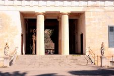 Columns & Statues, Villa Bordonaro Royalty Free Stock Photography
