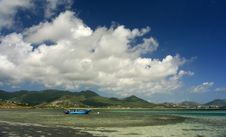 St Maarten Blue Boat Blue Sky Royalty Free Stock Image St Maarten Blue Boat Blue Sky Royalty Free Stock Image