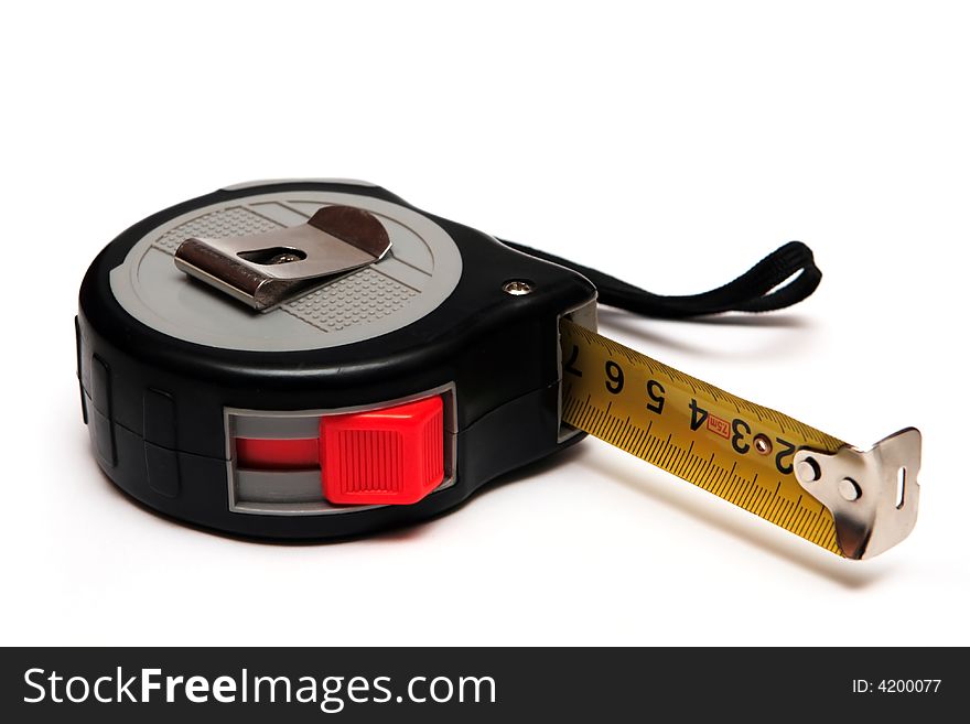 Measuring tape on white background. Measuring tape on white background