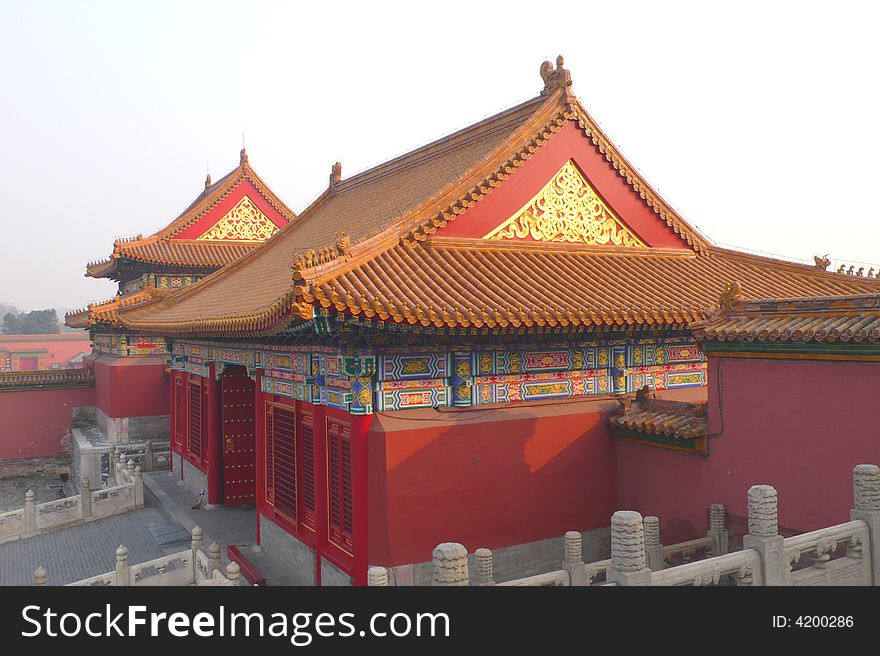 One of the pavilions of Forbidden city palace in Beijing. One of the pavilions of Forbidden city palace in Beijing