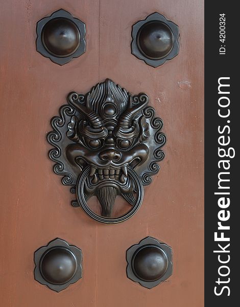 A door lock in Chi Lin Nunnery