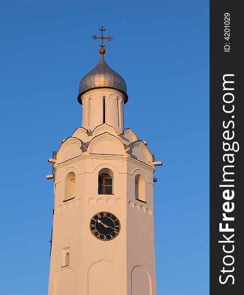 Church, tower, Russia, hours, dome, sky, architecture. Church, tower, Russia, hours, dome, sky, architecture