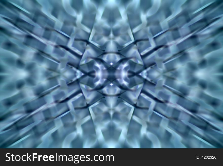 Blue abstract motion symmetric pattern. Blue abstract motion symmetric pattern