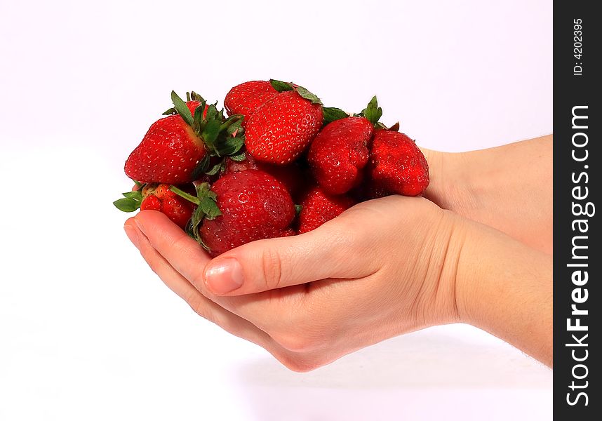 Strawberry in the hand