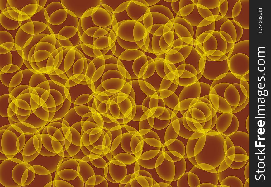 Yellow circles on a brown background. Yellow circles on a brown background