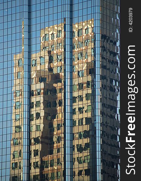 Skyscraper Reflections In Boston