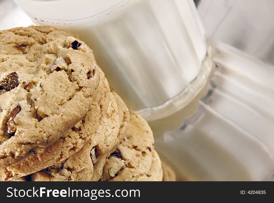 Chocolate Chip Cookies and Milk